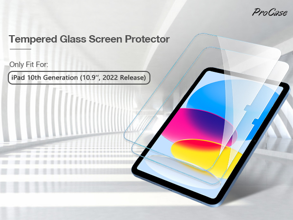 2 Pack iPad 10.9 10th Generation 2022 Screen Protector