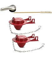 Universal Toilet Handle Replacement Kit Front Mount with 2-Inch Toilet Flapper Replacement, Toile...