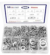 1000 Pcs Spring Lock Washers Assortment Kit – 9 SAE Sizes Split Lock Washers, 304 Stainless Steel...