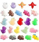 Mochi Squishy Toys, 24 pcs Dinasaur Squishy Animal Party Favors for Kids Classroom Prize Stress R...