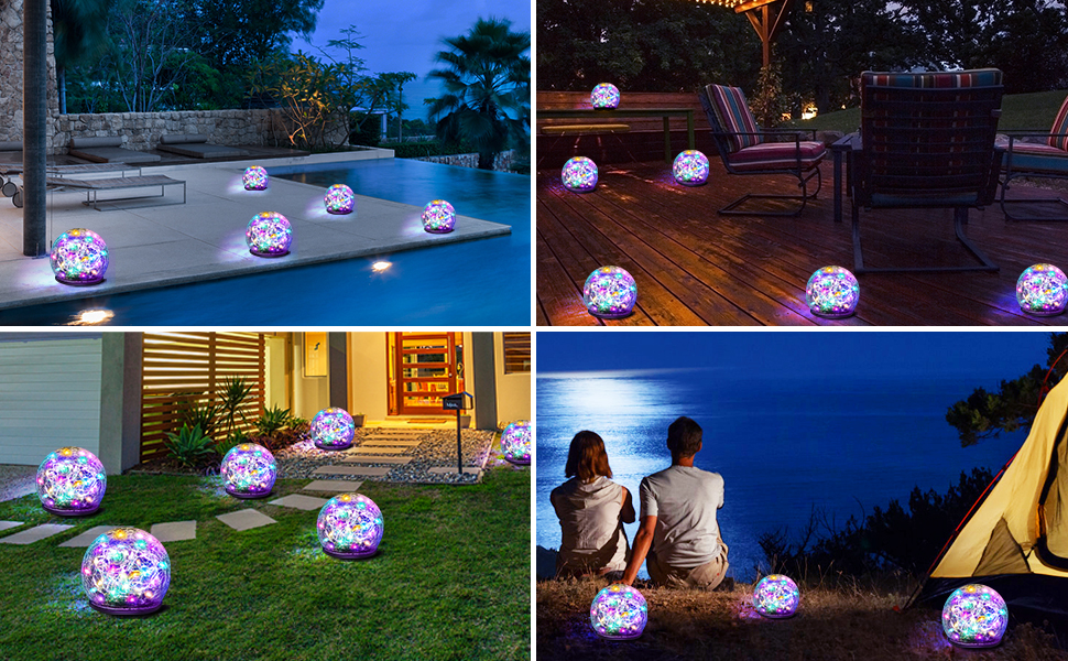 solar globe lights outdoor