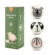 Wool Dryer Balls 3 Pack XL, Handmade New Zealand Wool Dryer Balls, Shorten Drying Time, Baby Safe...