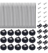 Taiidaues 15 PCS Magnetic Zip Tie Mounts Base Magnetic Cable Tie Mount & 50 PCS Releasable Cable ...