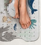 homerella bath mat non-slip anti-mold shower mat family bathroom safe for kids and adults