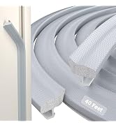 ESUFEIR 40Feet Door Weather Stripping Door Seal Strip,Kerf Weather Stripping Sound Proof Door Str...