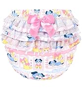 LittleForBig Silky Washable Reusable Waterproof Ruffled Lace Bow Puppy Love Little Blue Pattern R...