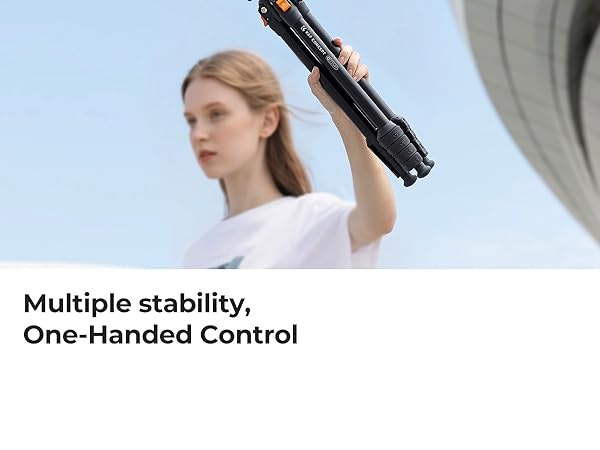 63" Aluminum Travel Tripod for Camera with Phone Holder