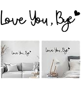 Love You Bye Wood Sign Home Decor,Above Door Topper Decoration,Boho Decor for Window Wall Express...