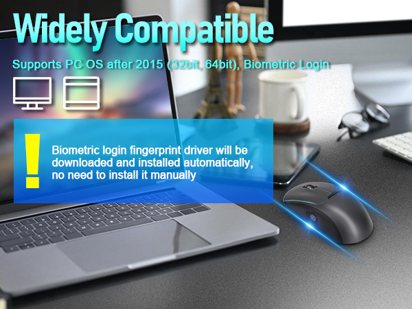 Gugxiom 2 in 1 Fingerprint Sensor & Wireless Mouse