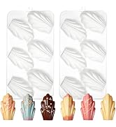 2Pcs Silicone Madeleine Mold for Baking, Nonstick Savarin Shaped Chocolate Molds for Mousse Cake,...
