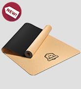 HAPBEAR Large Cork Yoga Mat - 72"x36" Wide Non-Slip for Home Workout, Yoga, Pilates & Stretching ...