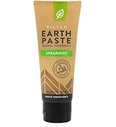 Redmond Earthpaste with Silver - Natural Non-Fluoride Toothpaste, 4 Ounce Tube (Sweetened Spearmint)