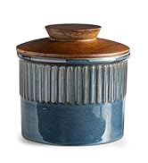 YHOJOY Ceramic Butter Dish with Lid, Butter Crock for Countertop, French Butter Keeper, Classic S...