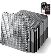 Thick Puzzle Exercise Mat, 50 Pcs EVA Foam Interlocking Tiles Protective Flooring for Gym Equipme...