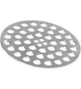4" OD Round Screw-in Shower Strainer, 3-?” Screw Holes, Brushed Nickel Shower Drain Cover -Solid ...