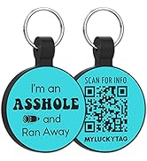 MYLUCKYTAG QR Code Silicone Pet ID Tag Dog Cat Tag, Online Pet Profile, Pet Location Alert Email,...