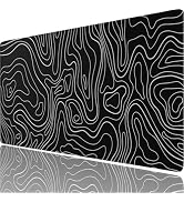 Large Gaming Mouse Pad, Water Resist Fabric XXL Extended Mousepad with Non-Slip Rubber Base, Stit...