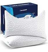 Cooling Bed Pillows for Sleeping 2 Pack Shredded Memory Foam Pillows Adjustable Cool Pillow for S...