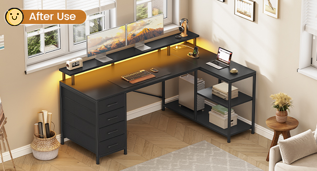 desk with storage