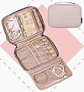 BELALIFE Travel Jewelry Organizer, Portable Jewelry Storage Case for Earrings, Rings, Necklaces, ...