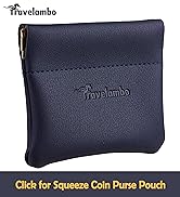 Travelambo Leather Squeeze Coin Purse Pouch Change Holder
