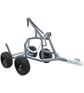 Heavy Duty ATV Log Dolly, 1600 lbs 16in Wheel Log Skidder with Chain and 2 16in Rubber Tires for ...