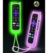 2Pack ONEBOM Cover for Roku Remote with Cat Ears Design, Silicone Skin Case Fit with Hisense/TCL ...