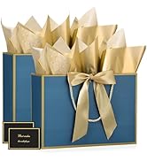 JMANNI Gift Bags, Large Gift Bags with Tissue Paper, 2Pcs Gift Bags Large Size with Handle and Bo...