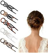 CHAOBANG 5PCS U-Shaped Hair Pins with Magic Grip, Durable Plastic for Fine to Medium Hair, Versat...