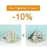 Yastouay 12 PCS White Babys Breath Artificial Flowers & 18 PCS Babys Breath Artificial Flowers wi...