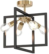 MEKOTRIN Semi Flush Mount Ceiling Light 60W 4 Lights Iron Modern Industrial Ceiling Fixture for K...