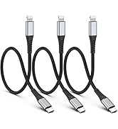 6 inch USB C to Lightning Cable Short, 3Pack USB C iPhone Charger Cord Braided 0.5FT Type C to Li...