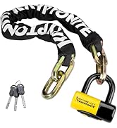 Kryptonite New York FAHGETTABOUDIT 1410 Bike Chain Lock, 3.28 Feet Long 14mm Steel Chain Heavy Du...