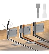 80PCS Hook and Loop Cable Ties, Hook and Loop Cable Straps, Under Desk Cable Management, Adhesive...