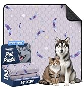 WanpeeGoo Washable Pee Pads for Dogs, 2Pack Reusable Puppy Pads, Super Absorbent & Leakproof Dog ...