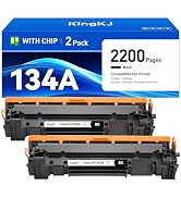 134A Toner Cartridge 2-Pack with Chip Compatible for HP134A W1340A 134X W1340X for HP Laserjet M2...