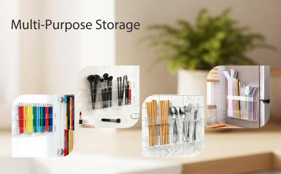 large acrylic straw holder for cabinet door whisk spoons coffee stirrer sticks organizer storage