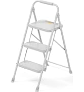 KINGRACK 3 Step Ladder, Folding Step Stool with Safety Lock & Sturdy Anti-Slip Pedals, Pass 800lb...