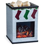 CANDLE WARMERS ETC. Fireplace Illumination Fragrance Warmer- Light-Up Warmer for Warming Scented ...