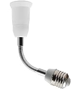 bluedery E27 Lamp Socket Adapter, Standard Base LED Bulb Holder Extension Converter,360° Degrees ...