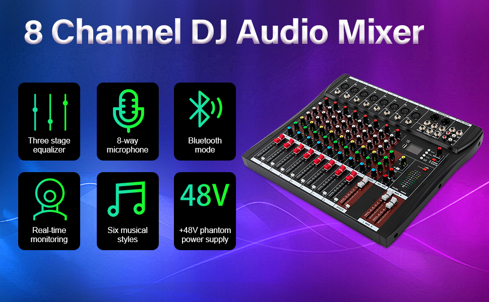 8 channel mixer