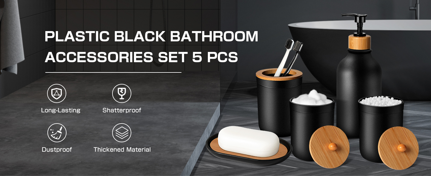 bathroom accessory set