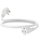 LUCKY TL Indoor Outdoor Extension Line, White Short Extension Line 3ft, Waterproof Flexible Case,...