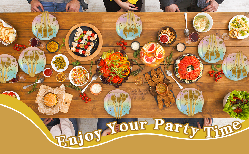 happy birthday plates and napkins set