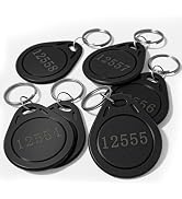 10 pcs 26 Bit Key Fobs Black RFID Keyfobs Writable Proximity Fob 125kHz Prox Cards Compatable wit...
