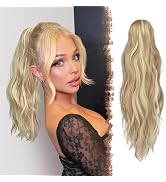 FESHFEN Ponytail Extensions, Long Claw Clip in Ponytail Hairpiece Synthetic Pony Tails Hair Piece...