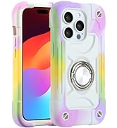 MARKILL Compatible with iPhone 15 Pro Max Case 6.7 Inch with Double Ring Stand, Heavy-Duty Milita...