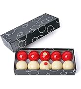 GSE 2-1/8" Regulation Size Bumper Pool Balls, Standard Set of 10 Billiard Ball Set, Bumper Pool T...
