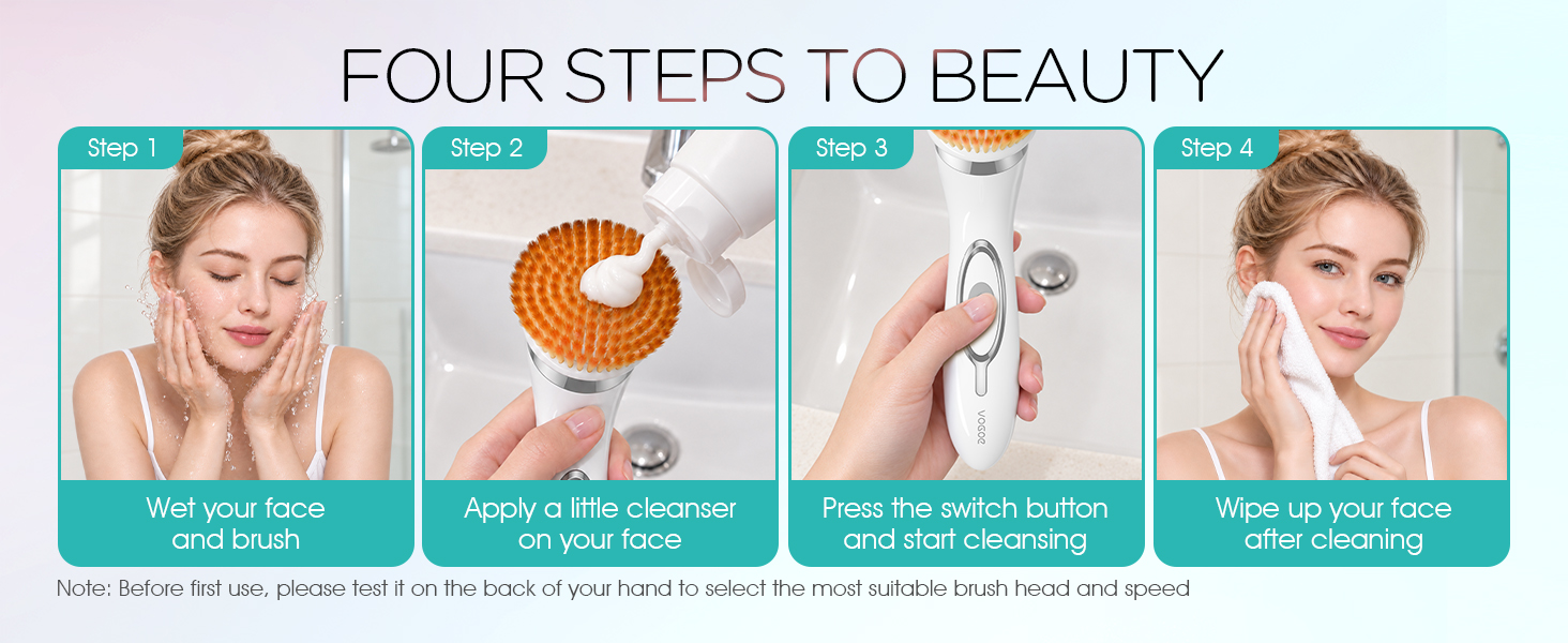 facial cleansing brush electric face scrubber rechargeable rotating face cleansing brush