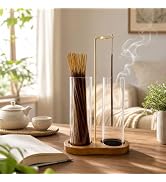 2 in 1 Incense Stick Holder - Glass Incense Stick Burner, Anti-Ash Flying | Incense Holder with A...